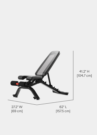 4.1S Stowable Bench Dimensions - Length 62 inches, Width 27.2 inches, Height 41.2 inches