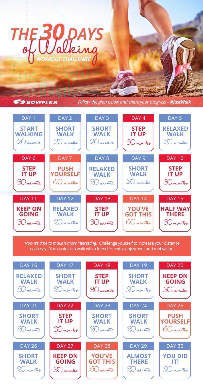 30 Day Walking Workout Chart